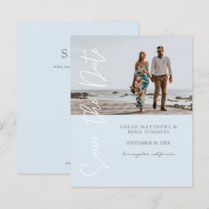 Papier Bargin Photo & Typographie Enregistrer la date Ble