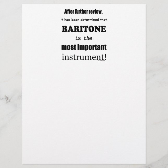 Papier Baritone instrument le plus important (Devant)