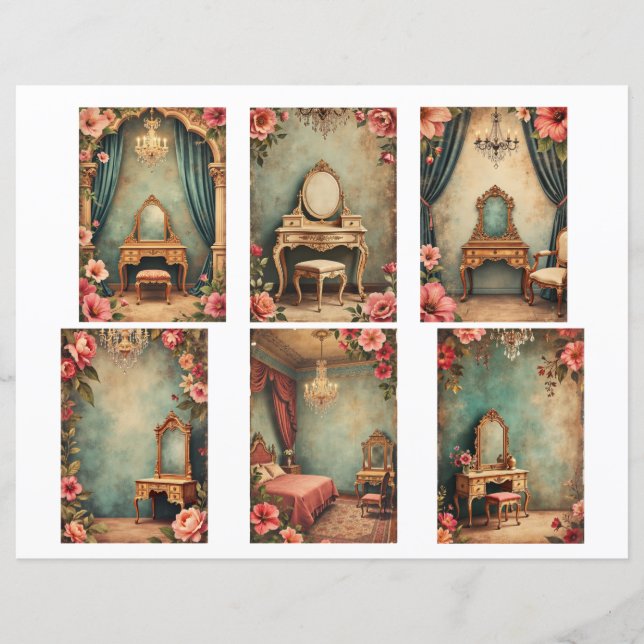 Papier Baroque ephemera cards Scrapbook paper cutouts (Devant)