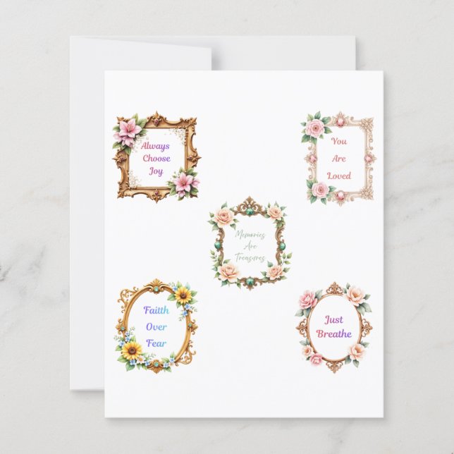 Papier Baroque floral frames scrapbook paper cutouts (Devant)