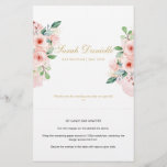 Papier Barre à sucré rose florale personnalisée<br><div class="desc">Cet article présente une belle aquarelle design florale avec accents de parties scintillant et votre texte personnalisé. Utilisez le formulaire modèle pour ajouter vos informations. L'option Personnaliser supplémentaire peut être utilisée pour modifier la police,  la disposition et la couleur du texte.</div>