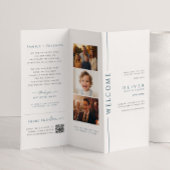 Papier Barre bleue et blanche Mitzvah Trifold Program