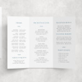 Papier Barre bleue et blanche Mitzvah Trifold Program