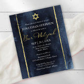 Papier Barre Budget Mitzvah Aquarelle Invitation Abstrait