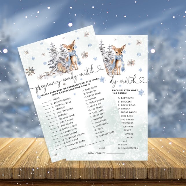 Papier Barre de bonbons pour bébés - Grossesse de cerfs | (Créateur téléchargé)