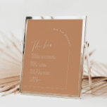 Papier Barre de Mariage de calligraphie minimaliste de ro<br><div class="desc">Designed to coordinate with the "Arches Minimum" Wedding Invite Collection. To change details,  click "détails". To move the text or change the size,  font,  or color,  click "Edit using Design Tool". View the collection link on this page to see all of the matching items in this beautiful design.</div>