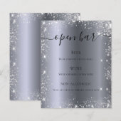 Papier Barre de script de la parties scintillant d'argent (Devant / Derrière)