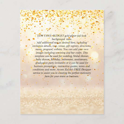 Papier BAS BUDGET Blanc Rose Jaune Fleur Mariage Inviter (Dos)
