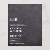 Papier BAS BUDGET Tout-en-1 moderne Gras Texte Mariage (Devant)