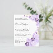 Papier BAS COÛT Orchidée violette Élégant Mariage botaniq (Debout devant)