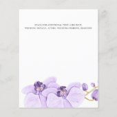 Papier BAS COÛT Orchidée violette Élégant Mariage botaniq (Dos)