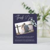 Papier BAS Merci d'empennage blanc de la marine (Debout devant)