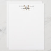 Papier Base de la cuisine de l'or Monogram Recette (Devant / Derrière)