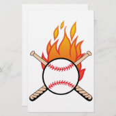 Papier Baseball et chauves-souris (Devant / Derrière)