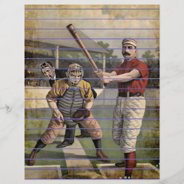 Papier Baseball : Vintage (Devant)