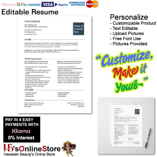 Papier Basic Resume Template Design Easy Photo Job Search