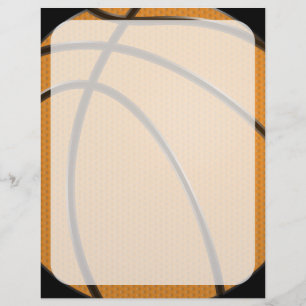 Papier Basket-ball design en orange et noir