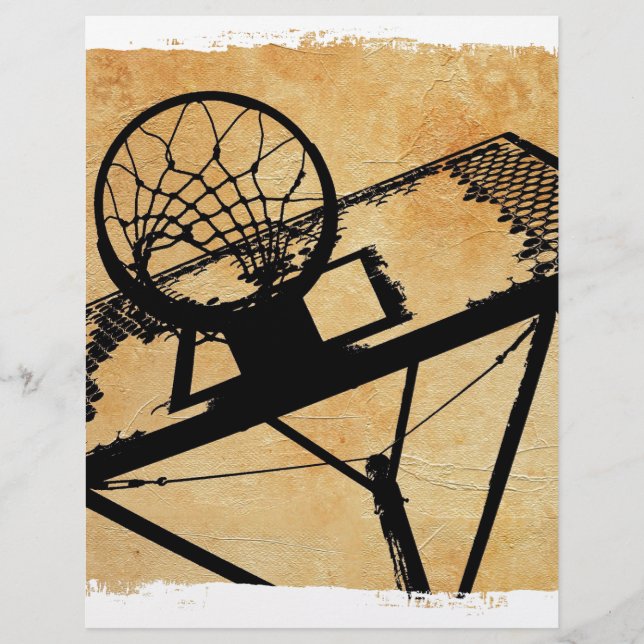 Papier basket-ball pop art (Devant)
