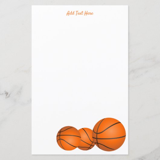 Papier Basket Ball Sportif (Devant)