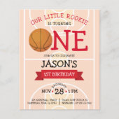 Papier Basketball Court Ruban Budget 1er anniversaire Inv (Devant)