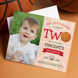 Papier Basketball Cute Ruban Budget Photo 2e anniversaire