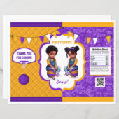 Papier Basketball Genre Révéler Chip Sac Purple & Or (Devant / Derrière)