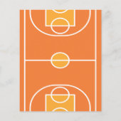 Papier Basketball mignon et budget ruban Invitation d'ann (Dos)