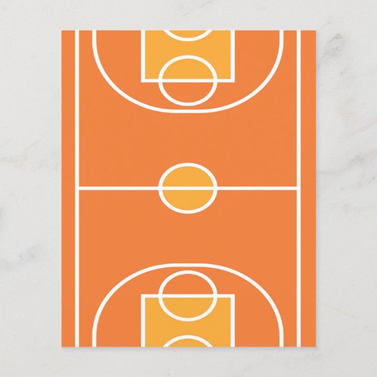 Papier Basketball mignon et budget ruban Invitation d'ann (Dos)