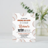 Papier Bassin Moderne Budget Anniversaire Invitation (Debout devant)
