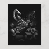 Papier Bataille aux échecs dramatique - Chevalier contre  (Dos)