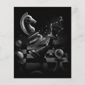 Papier Bataille aux échecs dramatique - Chevalier contre  (Devant)