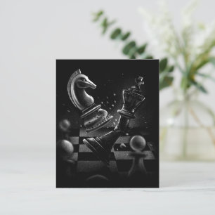 Papier Bataille aux échecs dramatique - Chevalier contre 