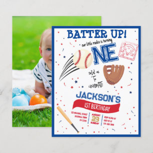 Papier Batte Up Rookie Baseball pas cher Photo 1er annive