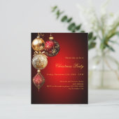 Papier Baubles d'or rouge à Noël (Debout devant)