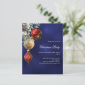 Papier Baubles d'or rouge bleu Noël (Debout devant)