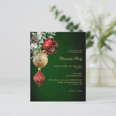 Papier Baubles d'or rouge vert à Noël (Debout devant)