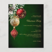 Papier Baubles d'or rouge vert à Noël (Devant)
