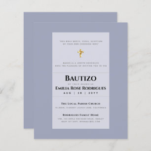 Papier Bautismo BAPTISM moderne INVITATION Christening BA