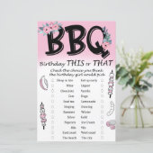 Papier BBQ Anniversaire ce ou ce jeu (Debout devant)