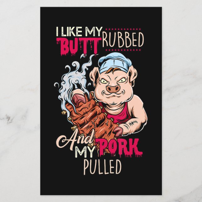 Papier BBQ|BBQ Grillmaster Like Butt Rubbed & Pork Pulbbe (Devant)