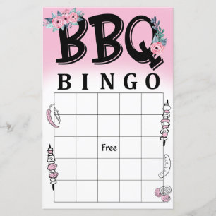 Papier BBQ jeu de bingo