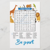 Papier Be Smart – Wild Animals Word Search (Devant)