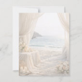 Papier Beach coastal elegant romantic wedding invitation (Dos)