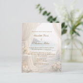 Papier Beach coastal elegant romantic wedding invitation (Debout devant)