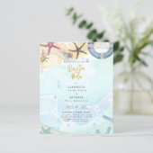 Papier Beach Coastal Photo Nuestra Boda Invitation (Debout devant)