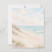 Papier Beach summer sea coastal Baby Shower invitation (Dos)