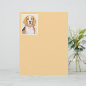 Papier Beagle Hound Dog Peinture Animal Art original (Debout devant)