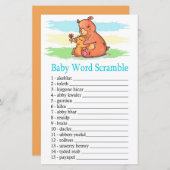Papier Bear Baby jeu de brouillage de mot (Devant / Derrière)