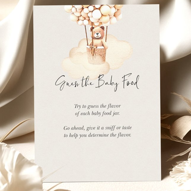 Papier Bear Baby Shower Game Guess Baby Food (Créateur téléchargé)