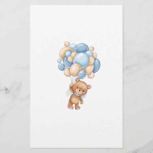 Papier Bear Baby shower Jeu Comment Bien Connaissez-Vous (Dos)